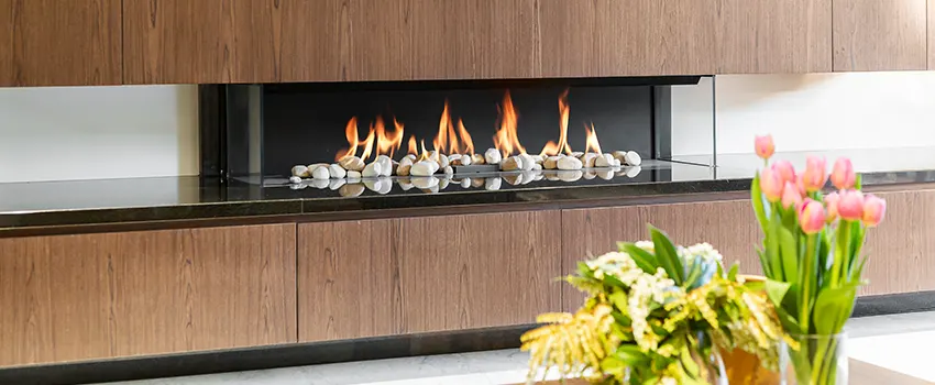 Double-height Fireplace Design Refurbishment in North Bay Shore, New York